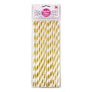 Canudo Papel 12p List Ouro 4301