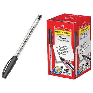 Caneta Faber-Castell Trilux Esferográfica Preto