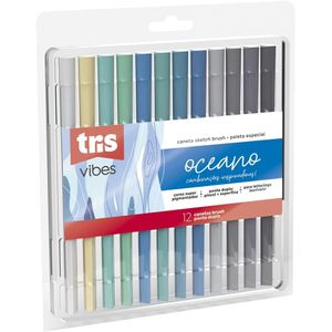 Hidrocor Tris 12 Cores Vibes Oceano