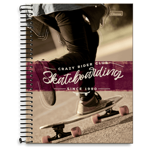 Caderno 1/4 Espiral Four Yng masculina 96 Folhas