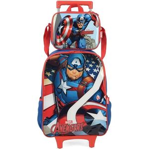 Kit Escolar Luxcel 2 Peças Capitão América