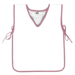 Avental infantil Escolar Pvc Branco e Rosa Dac sem Bolso