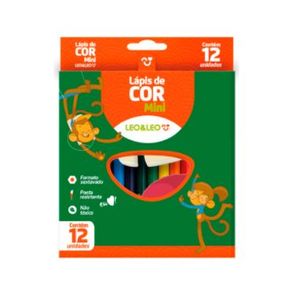 Lápis de Cor Leo&Leo Mini 12 Cores
