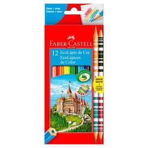 Kit Ecolápis de Cor Faber-Castell 12 Cores