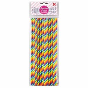 Canudo Papel 12p Arco-Iris 4305