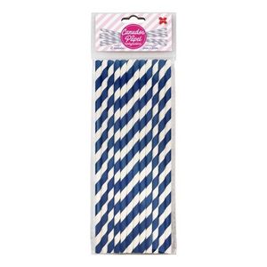 Canudo Papel 12p Az Esc 4318