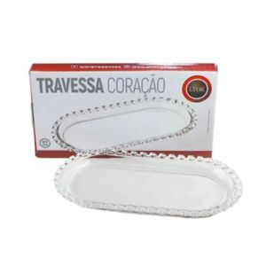 TRAVESSA OVAL DE CRISTAL DE CHUMBO CORACAO 25x13x2,5cm