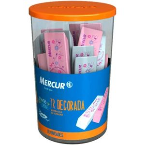 Borracha Mercur Tr Decorada 18 Unidades