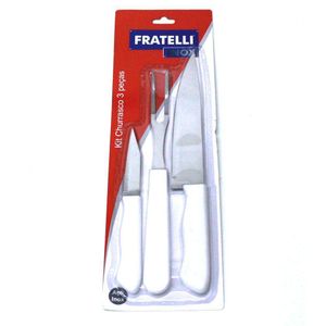 Kit Churrasco 3 Peças Fratelli Inox
