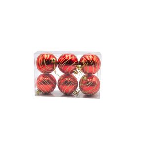 Bola Nat Decor 6cm 6p Vm Mt1770