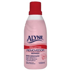 Removedor Esmalte Sem Acetona Alyne Morango 100ml
