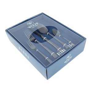 Faqueiro Inox Berna 30 Peças Preto