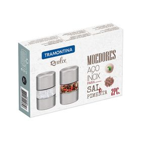 Moedores Para Sal E Pimenta Tramontina Realce 2 Peças Aço Inox