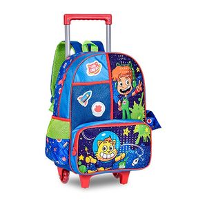Mochila com Carrinho Gato Galáctico