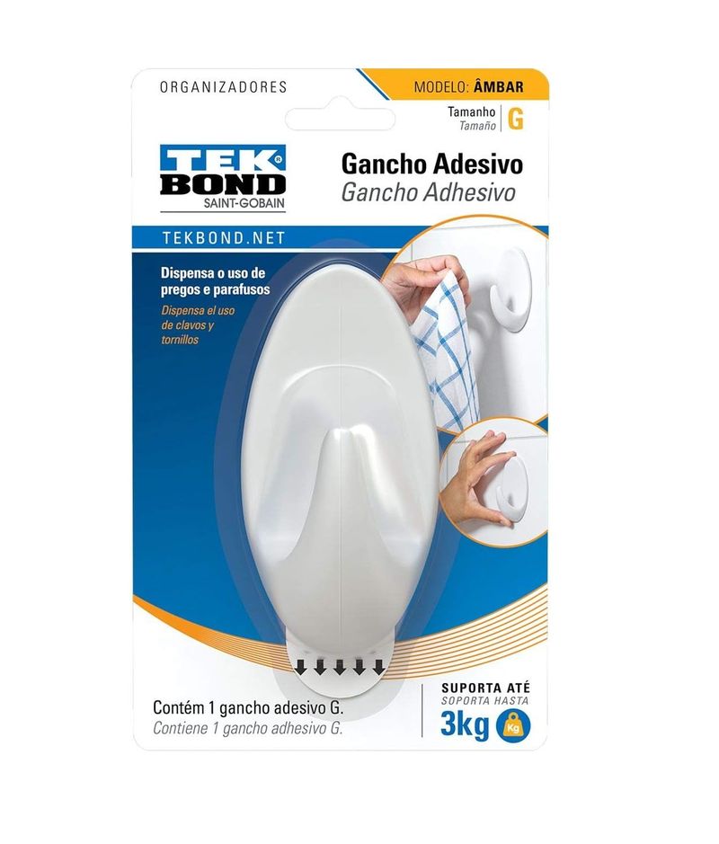 GANCHO-PLAST-TEKBONK-AMBAR-BCO-2522