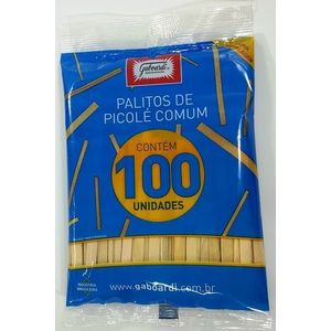 Palitos Picole Gaboard 100p Lo1501u