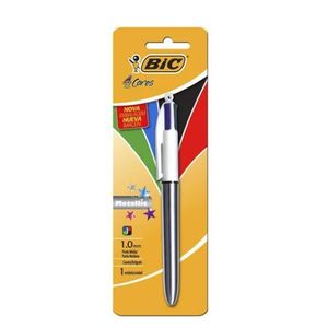 Caneta Bic 4cor Metalica Pra 904224