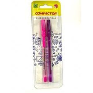 Caneta Compac 07 B 1,2mm 2p Ro/Vi 1982641 (210)