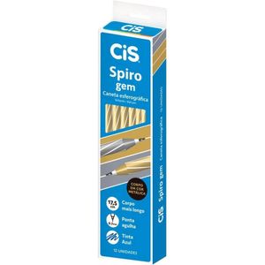 Caneta Cis Spiro Esferográfica 12 Unidades