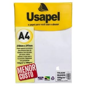 Papel Usapel 180g 50f A4 Tel Bco 25024