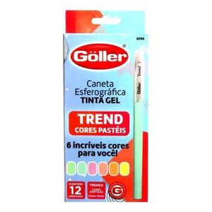 Caneta Goller Gel Trend 12 Unidades
