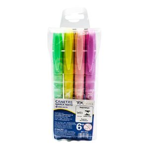 Marca Texto Tok 4 Unidades Cor Pastel