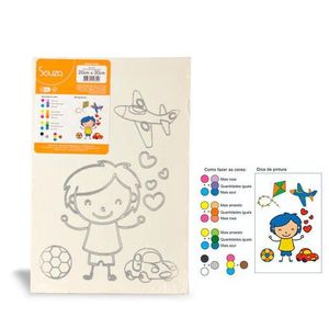 Tela Riscada Souza 20x30 8153 Menino 8154