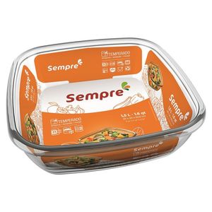 Assadeira Quadrada Media - Sempre 1,5 Litros