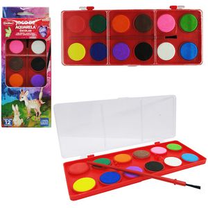 Jogo de Aquarela Escolar Goller 12 Peças