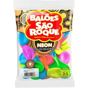 Balao Neon 9 C/25 Sortido