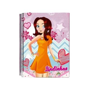 Caderno Capa Dura 15x1 Lindinhas 300 Folhas