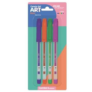 Caneta Gel Art 1.0 Neon e Pastel 4 Peças - Jocar Office