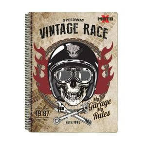 Caderno 15x1 X-Moto Capa Dura 210 Folhas