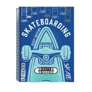 Caderno Capa Dura 10x1 Sport 4 Wild 140 Folhas
