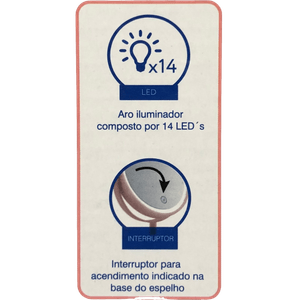 Espelho com Luzes de Led - Tok